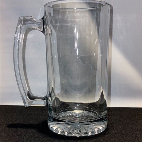 Large Clear Glass Beer Mug - Picture 1 of 8